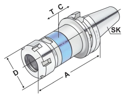 SYNCHRONNÍ ZÁVITOVACÍ UPÍNAČ PRO ER KLEŠTINY DIN6499