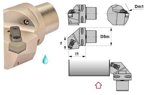 Soustružnické nože CCKNR 75° na destičky CNGN.. s CHLAZENÍM - PRAVÉ PROVEDENÍ