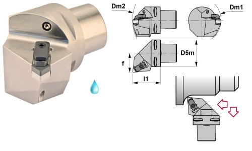 Soustružnické nože CCLNR 95° na destičky CNGN.. s CHLAZENÍM - PRAVÉ PROVEDENÍ