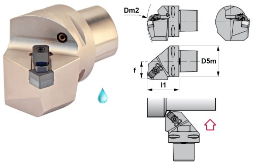 Soustružnické nože CCRNR 75° na destičky CNGN.. s CHLAZENÍM - PRAVÉ PROVEDENÍ