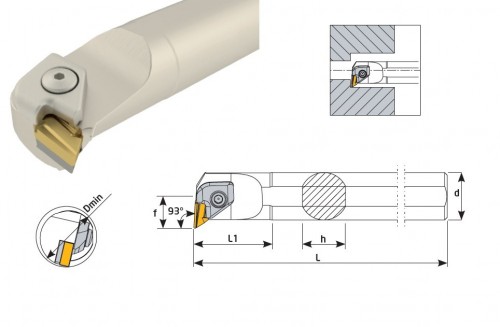 Soustružnické nože CKUNR 93° na destičky KNUX1604.. bez CHLAZENÍ - PRAVÉ PROVEDENÍ