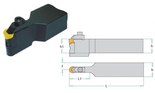 Soustružnické nože CRDCN 0° na destičky RCGX.. bez CHLAZENÍ - OBOUSTRANNÉ PROVEDENÍ
