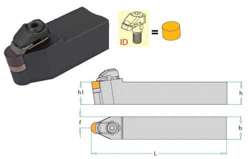 Soustružnické nože CRDNN 0° na destičky RNGN.. bez CHLAZENÍ - OBOUSTRANNÉ PROVEDENÍ
