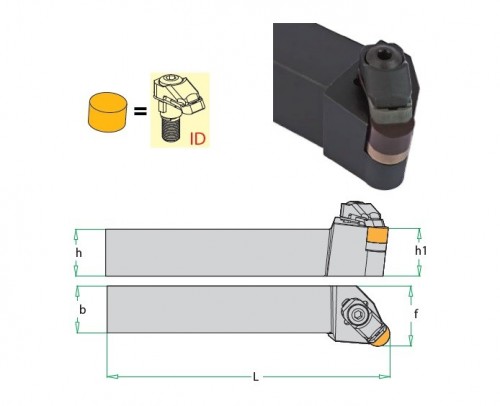 Soustružnické nože CRSNL 0° na destičky RNGN.. bez CHLAZENÍ - LEVÉ PROVEDENÍ