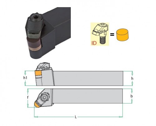 Soustružnické nože CRSNR 0° na destičky RNGN.. bez CHLAZENÍ - PRAVÉ PROVEDENÍ