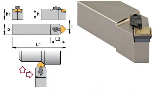 Soustružnické nože CSDPL 45° na destičky SPMR/SPUN.. bez CHLAZENÍ - LEVÉ PROVEDENÍ