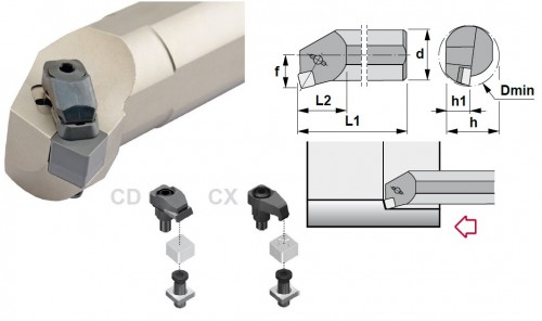 Soustružnické nože CSKNR 75° na destičky SNGN/SNGX.. bez CHLAZENÍ - PRAVÉ PROVEDENÍ