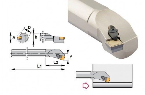 Soustružnické nože CSKPL 75° na destičky SPMR/SPUN.. bez CHLAZENÍ - LEVÉ PROVEDENÍ