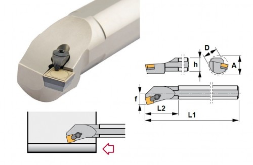 Soustružnické nože CSKPR 75° na destičky SPMR/SPUN.. bez CHLAZENÍ - PRAVÉ PROVEDENÍ