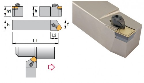 Soustružnické nože CSTPL 60° na destičky SPMR/SPUN.. bez CHLAZENÍ - LEVÉ PROVEDENÍ