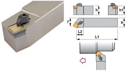 Soustružnické nože CSTPR 60° na destičky SPMR/SPUN.. bez CHLAZENÍ - PRAVÉ PROVEDENÍ