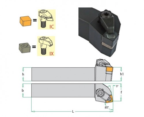 Soustružnické nože CSXNL 85° na destičky SNGN/SNGX.. bez CHLAZENÍ - LEVÉ PROVEDENÍ