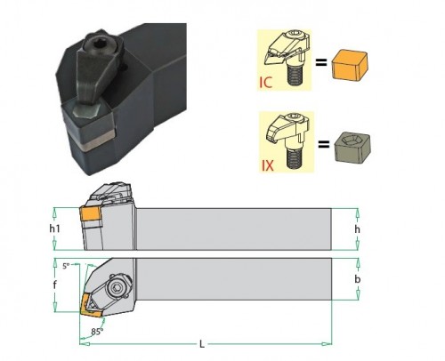 Soustružnické nože CSXNR 85° na destičky SNGN/SNGX.. bez CHLAZENÍ - PRAVÉ PROVEDENÍ