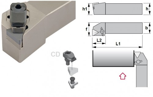Soustružnické nože CTFNR 90° na destičky TNGN.. bez CHLAZENÍ - PRAVÉ PROVEDENÍ