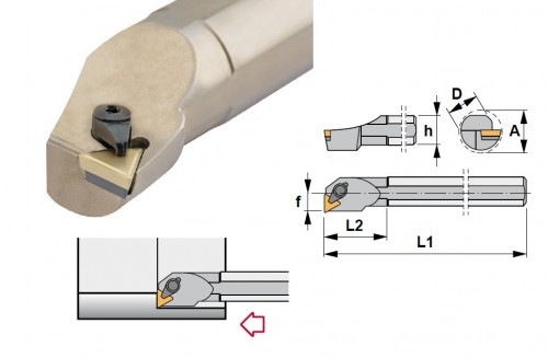 Soustružnické nože CTFPR 90° na destičky TPMR/TPUN.. bez CHLAZENÍ - PRAVÉ PROVEDENÍ