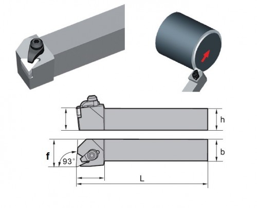 Soustružnické nože CTUNR 93° na destičky TNGN.. bez CHLAZENÍ - PRAVÉ PROVEDENÍ