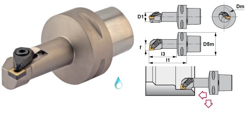 Soustružnické nože DCLNR 95° na destičky CNMG/CNMA/CNMM s CHLAZENÍM - PRAVÉ PROVEDENÍ