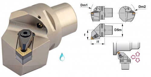 Soustružnické nože DCLNR 95° na destičky CNMG/CNMA/CNMM s CHLAZENÍM - PRAVÉ PROVEDENÍ