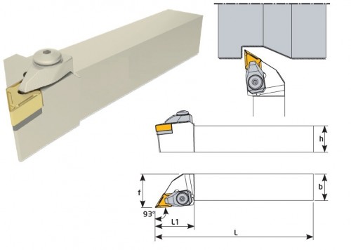 Soustružnické nože DDJNR 93° na destičky DNMG/DNMA/DNMM/DNMX bez CHLAZENÍ - PRAVÉ PROVEDENÍ