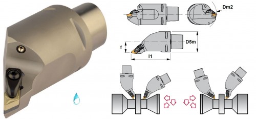 Soustružnické nože DDMNR 48° na destičky DNMG/DNMA/DNMM s CHLAZENÍM - PRAVÉ PROVEDENÍ