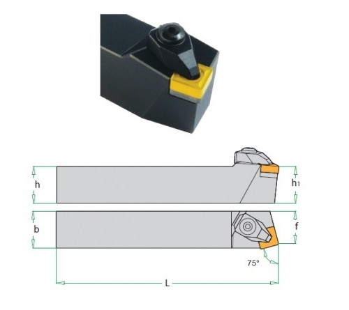 Soustružnické nože DSBNL 75° na destičky SNMG/SNMA/SNMM/SNMX bez CHLAZENÍ - LEVÉ PROVEDENÍ