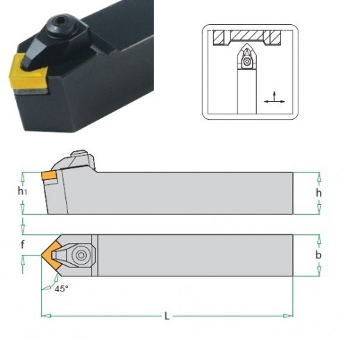 Soustružnické nože DSDNN 45° na destičky SNMG/SNMA/SNMM/SNMX bez CHLAZENÍ - OBOUSTRANNÉ PROVEDENÍ