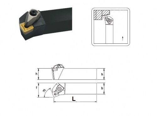 Soustružnické nože DSKNR 75° na destičky SNMG/SNMA/SNMM/SNMX bez CHLAZENÍ - PRAVÉ PROVEDENÍ