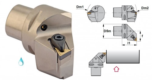 Soustružnické nože DTFNL 90° na destičky TNMG/TNMA/TNMM/TNMX s CHLAZENÍM - LEVÉ PROVEDENÍ