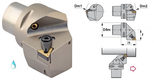 Soustružnické nože DTGNL 90° na destičky TNMG/TNMA/TNMM/TNMX s CHLAZENÍM - LEVÉ PROVEDENÍ