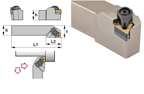 Soustružnické nože DTJNL 93° na destičky TNMG/TNMA/TNMM/TNMX s CHLAZENÍM - LEVÉ PROVEDENÍ