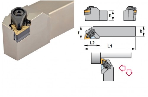 Soustružnické nože DTJNR 93° na destičky TNMG/TNMA/TNMM/TNMX s CHLAZENÍM - PRAVÉ PROVEDENÍ