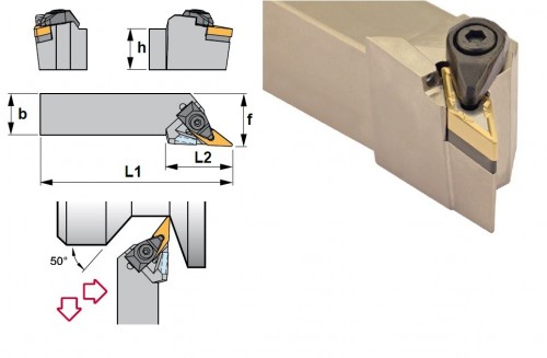 Soustružnické nože DVJNL 93° na destičky VNMG/VNGP s CHLAZENÍM - LEVÉ PROVEDENÍ