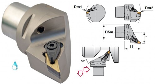 Soustružnické nože DVJNL 93° na destičky VNMG/VNGP s CHLAZENÍM - LEVÉ PROVEDENÍ