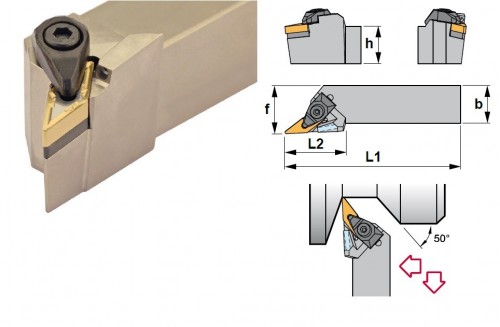 Soustružnické nože DVJNR 93° na destičky VNMG/VNGP s CHLAZENÍM - PRAVÉ PROVEDENÍ