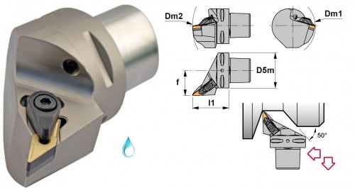 Soustružnické nože DVJNR 93° na destičky VNMG/VNGP s CHLAZENÍM - PRAVÉ PROVEDENÍ