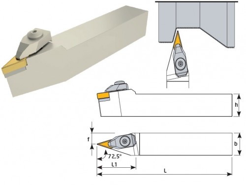 Soustružnické nože DVVNN 72,5° na destičky VNMG/VNGP bez CHLAZENÍ - OBOUSTRANNÉ PROVEDENÍ