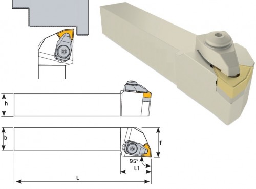 Soustružnické nože DWLNL 95° na destičky WNMG/WNMA bez CHLAZENÍ - LEVÉ PROVEDENÍ
