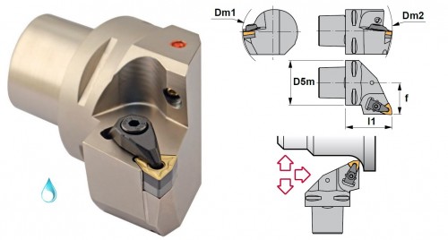 Soustružnické nože DWLNL 95° na destičky WNMG/WNMA  s CHLAZENÍM - LEVÉ PROVEDENÍ