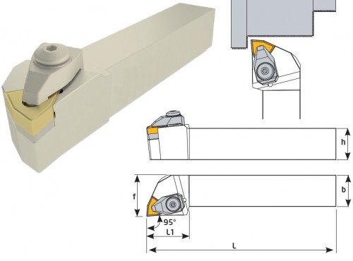 Soustružnické nože DWLNR 95° na destičky WNMG/WNMA bez CHLAZENÍ - PRAVÉ PROVEDENÍ