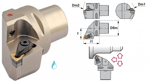 Soustružnické nože DWLNR 95° na destičky WNMG/WNMA  s CHLAZENÍM - PRAVÉ PROVEDENÍ