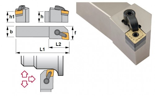 Soustružnické nože MCLNL 95° na destičky CNMG/CNMA/CNMM bez CHLAZENÍ - LEVÉ PROVEDENÍ