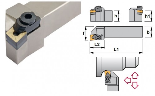 Soustružnické nože MCLNR 95° na destičky CNMG/CNMA/CNMM bez CHLAZENÍ - PRAVÉ PROVEDENÍ