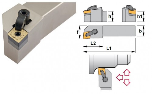 Soustružnické nože MCLNR 95° na destičky CNMG/CNMA/CNMM bez CHLAZENÍ - PRAVÉ PROVEDENÍ