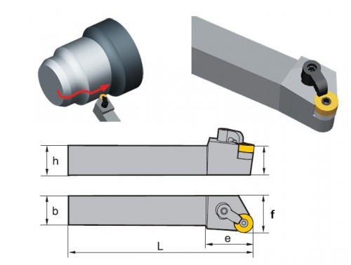 Soustružnické nože MRGNL 0° na destičky RNMG1204.. bez CHLAZENÍ - LEVÉ PROVEDENÍ