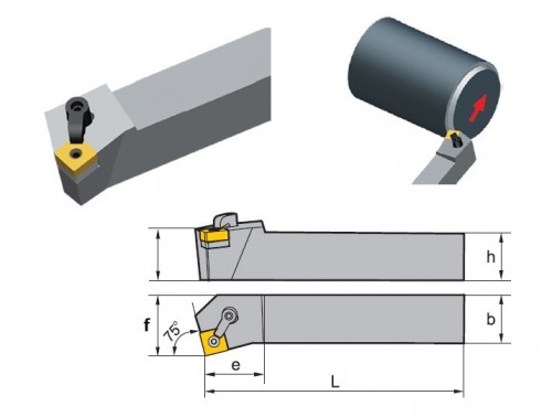 Soustružnické nože MSKNR 75° na destičky SNMG/SNMA/SNMM/SNMX bez CHLAZENÍ - PRAVÉ PROVEDENÍ