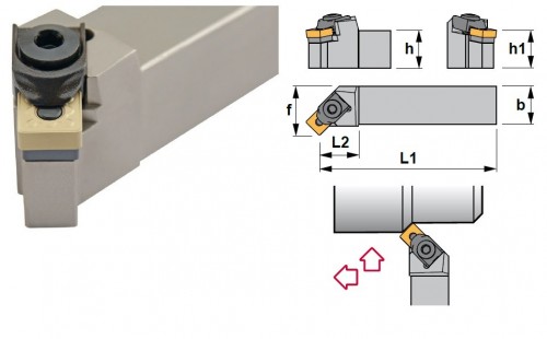 Soustružnické nože MSSNR 45° na destičky SNMG/SNMA/SNMM/SNMX bez CHLAZENÍ - PRAVÉ PROVEDENÍ