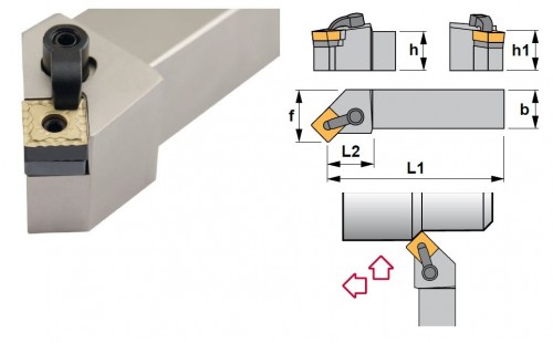 Soustružnické nože MSSNR 45° na destičky SNMG/SNMA/SNMM/SNMX bez CHLAZENÍ - PRAVÉ PROVEDENÍ