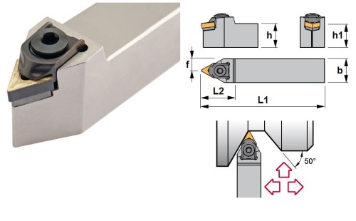 Soustružnické nože MTENR 60° na destičky TNMG/TNMA/TNMM/TNMX bez CHLAZENÍ - PRAVÉ PROVEDENÍ
