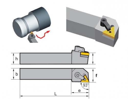 Soustružnické nože MTJNL 93° na destičky TNMG/TNMA/TNMM/TNMX bez CHLAZENÍ - LEVÉ PROVEDENÍ