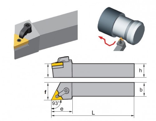 Soustružnické nože MTJNR 93° na destičky TNMG/TNMA/TNMM/TNMX bez CHLAZENÍ - PRAVÉ PROVEDENÍ